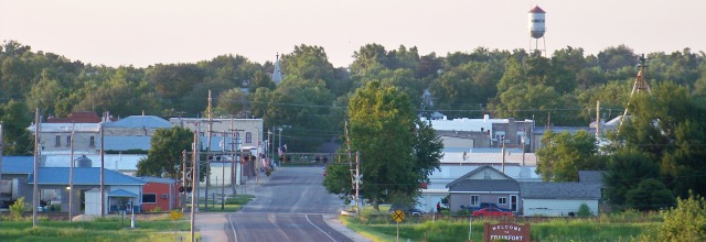 Entering Frankfort, Kansas