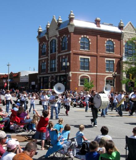 A thriving small community on the Kansas prairie.